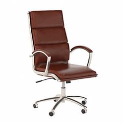 CTB002CS Conference Tables High Back Leather Executive Office Chair - Harvest Cherry Leather -  Bush Business Furniture