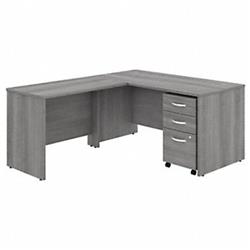 Picture of Bush Business Furniture STC008PGSU 60 x 30 in. Studio C L Shaped Desk with Mobile File Cabinet & Return - Platinum Gray
