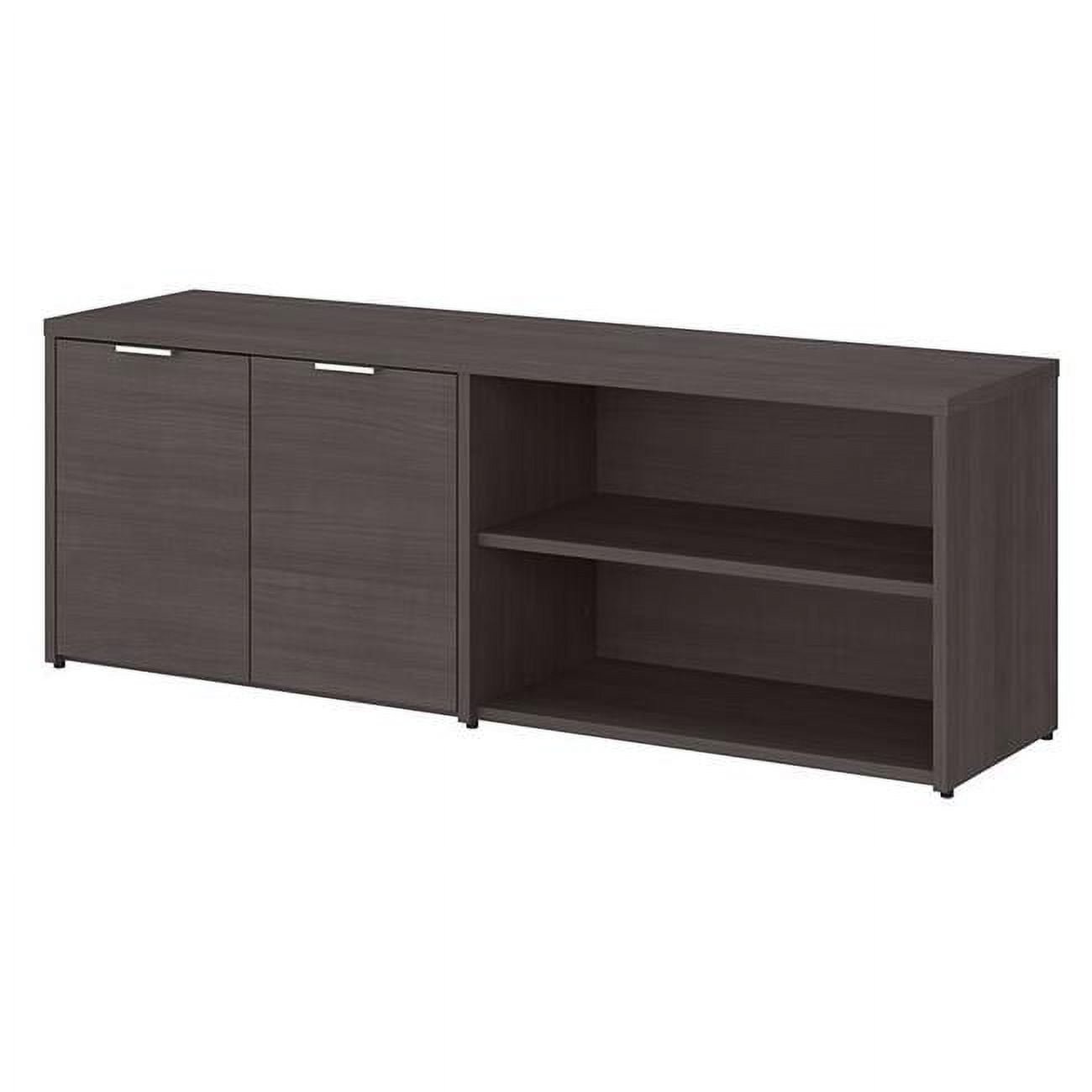 Picture of Bush Business Furniture JTS160SG 60 x 15 x 21 in. Jamestown Low Storage Cabinet with Doors & Shelves&#44; Storm Gray