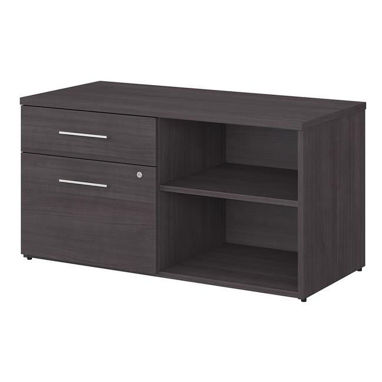 Picture of Bush Business Furniture OFS145SG 45 x 21 x 24 in. Office 500 Low Storage Cabinet with Drawers & Shelves&#44; Strom Gray