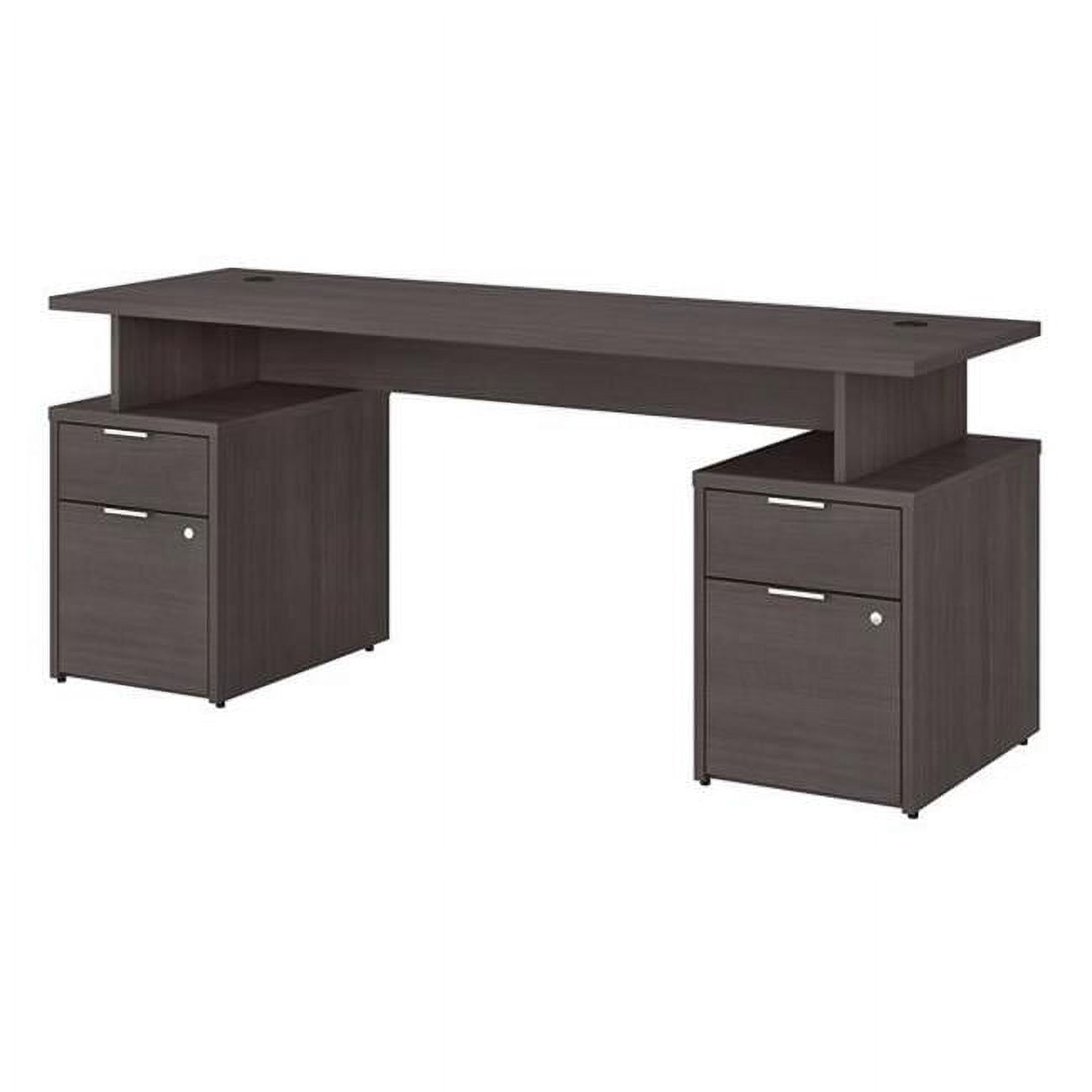 Picture of Bush Business Furniture JTN005SGSU 72 x 24 x 30 in. Jamestown Desk with 4 Drawers&#44; Storm Gray