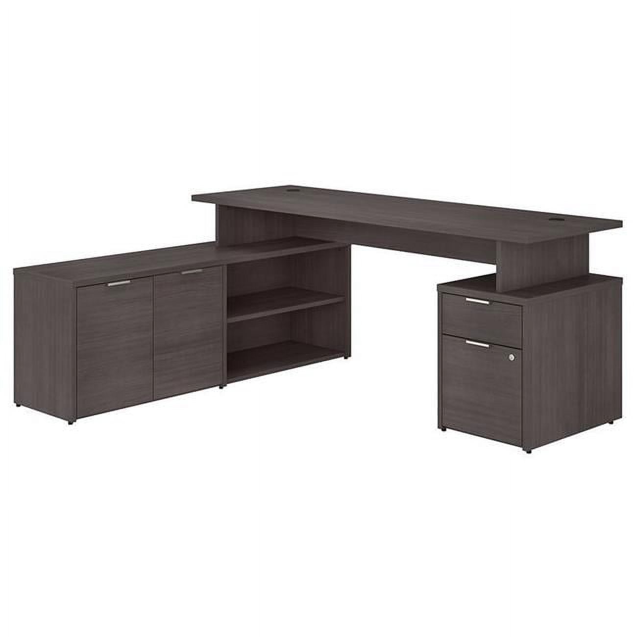 Picture of Bush Business Furniture JTN009SGSU 72 x 59 x 30 in. Jamestown L Shaped Desk&#44; Storm Gray