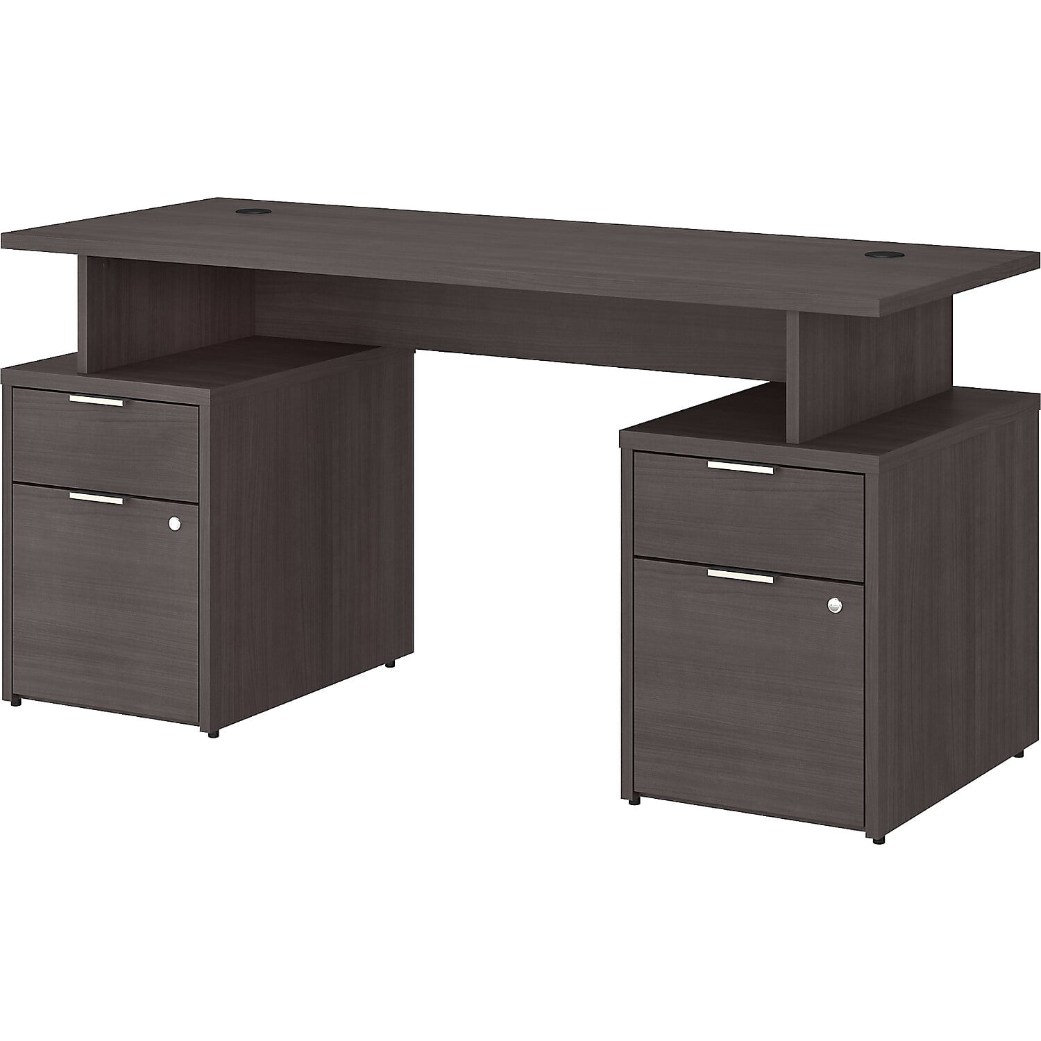Picture of Bush Business Furniture JTN017SGSU 60 x 24 x 30 in. Jamestown Desk with 4 Drawers&#44; Storm Gray
