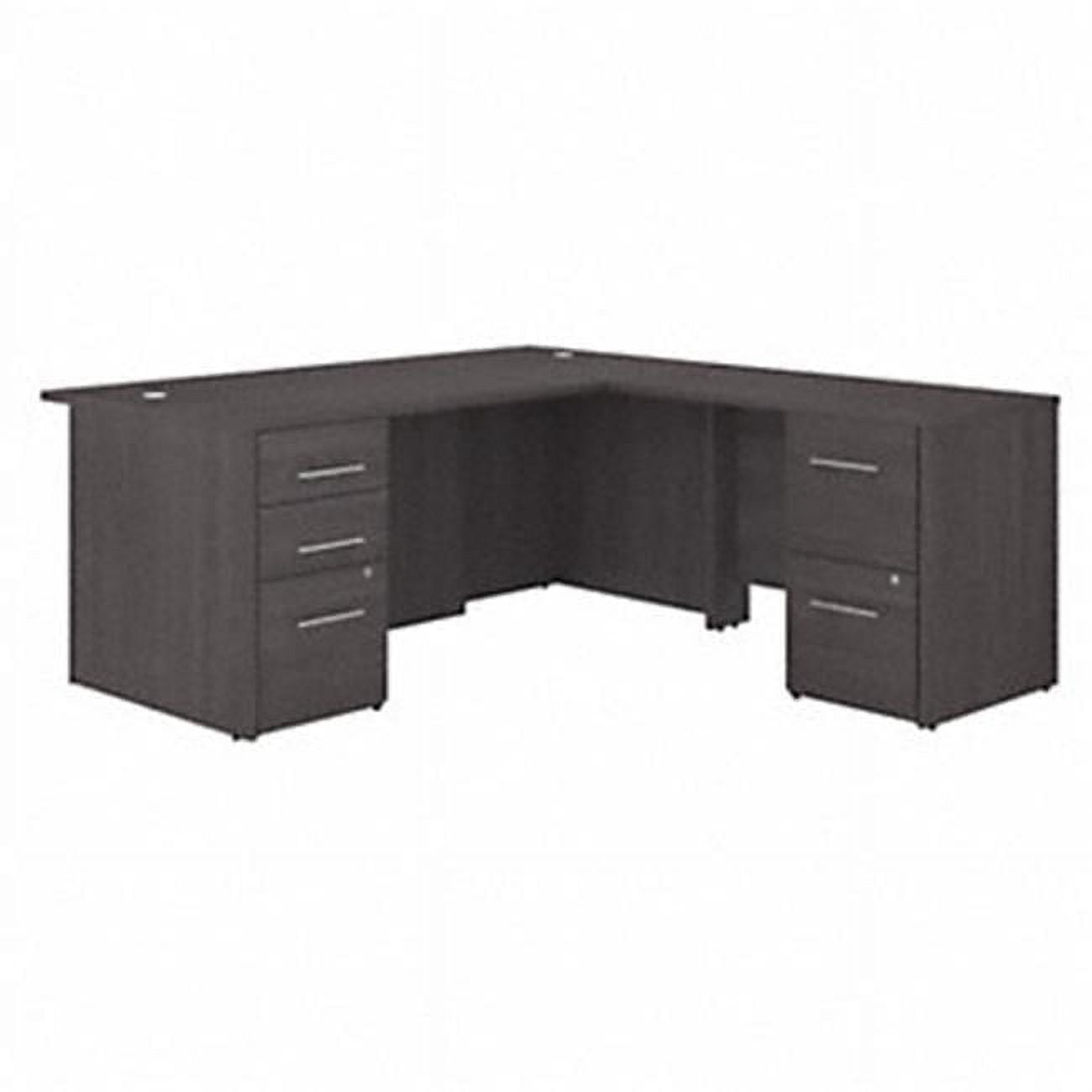Picture of Bush Business Furniture OF5004SGSU 72 in. L Shaped Executive Desk with Drawers&#44; Storm Gray