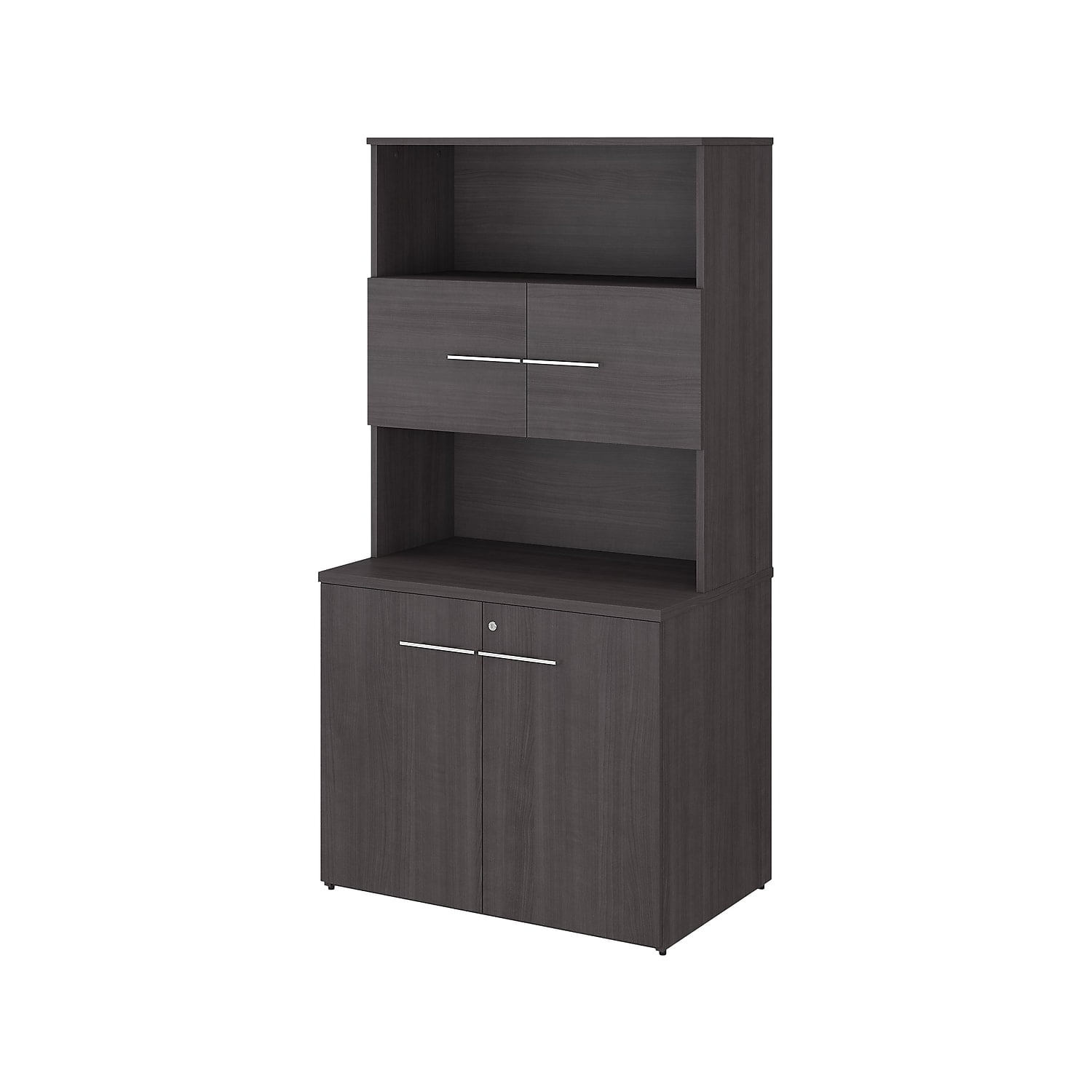 Picture of Bush Business Furniture OF5008SGSU 36 in. Tall Storage Cabinet with Doors & Shelves&#44; Storm Gray