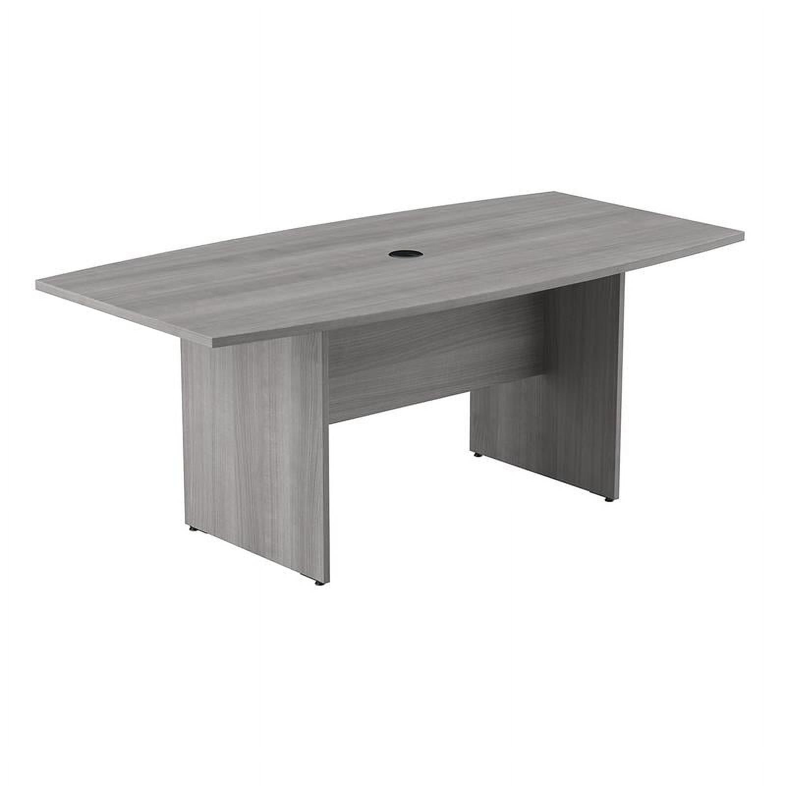 Picture of Bush Business Furniture 99TB7236PG 72 in. Boat-Shaped Conference Table&#44; Platinum Gray