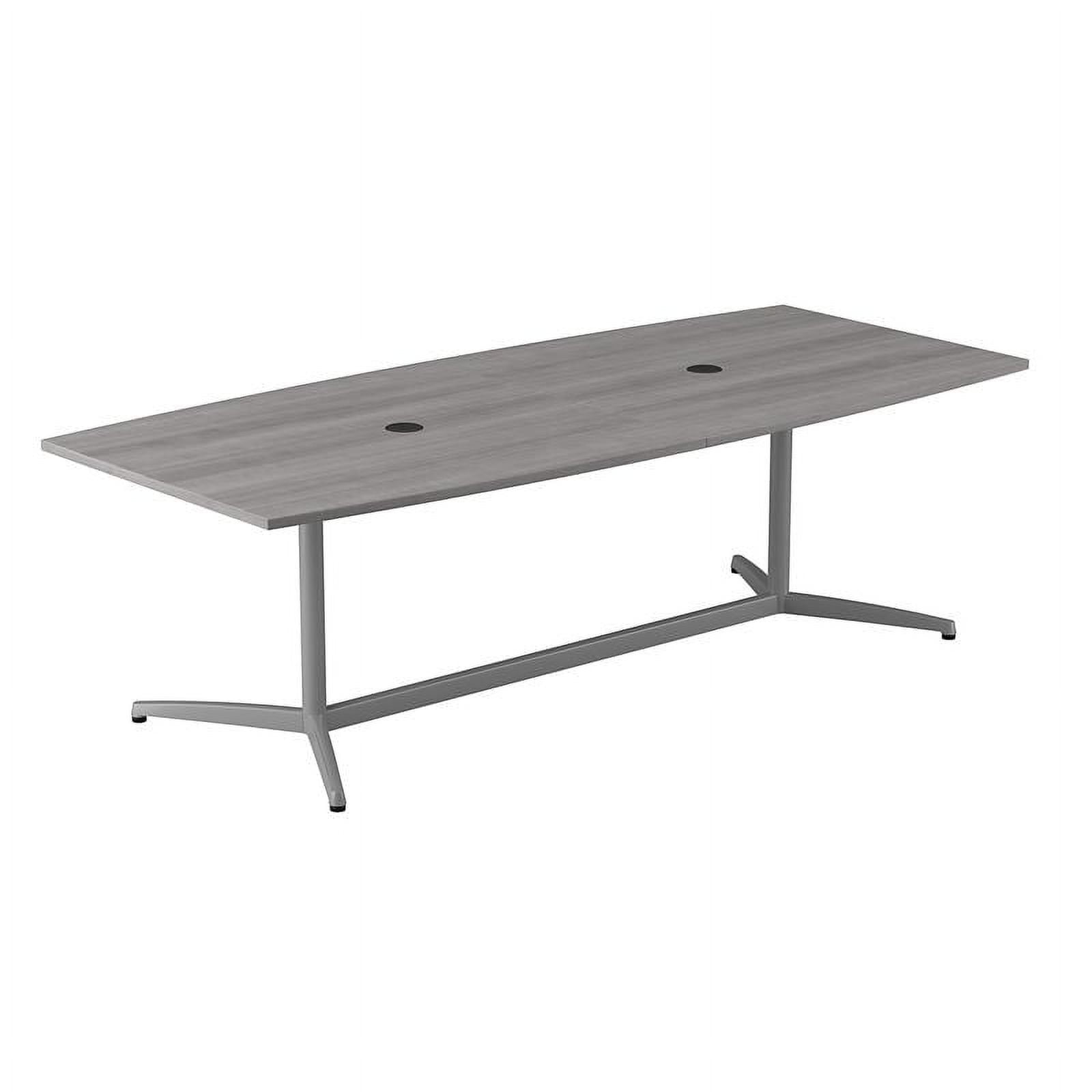 Picture of Bush Business Furniture 99TBM96PGSVK 96 x 42 in. Boat Shaped Conference Table with Metal Base