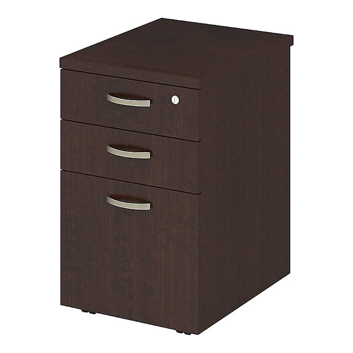 Picture of Bush Business Furniture EOF116MR-03 Easy Office 3 Drawer Mobile File Cabinet&#44; Mocha Cherry