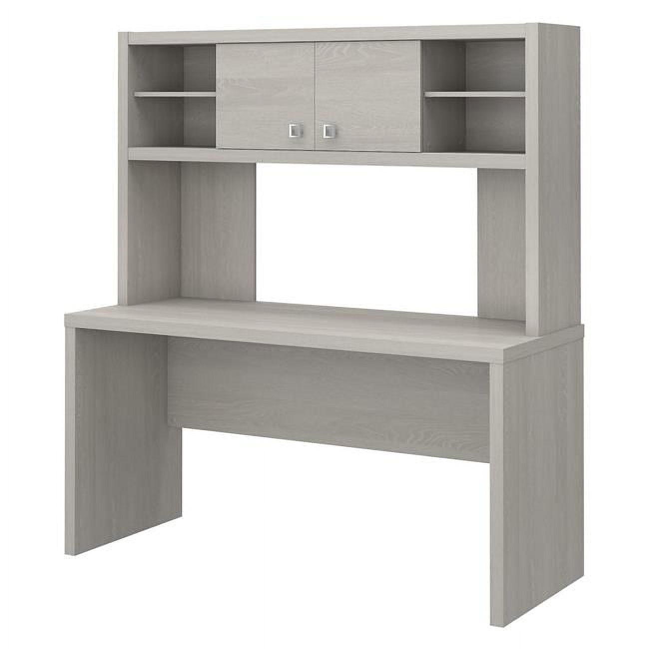 Picture of Bush Business Furniture ECH030GS 60 in. Kathy Ireland Echo Credenza Desk with Hutch - Gray Sand