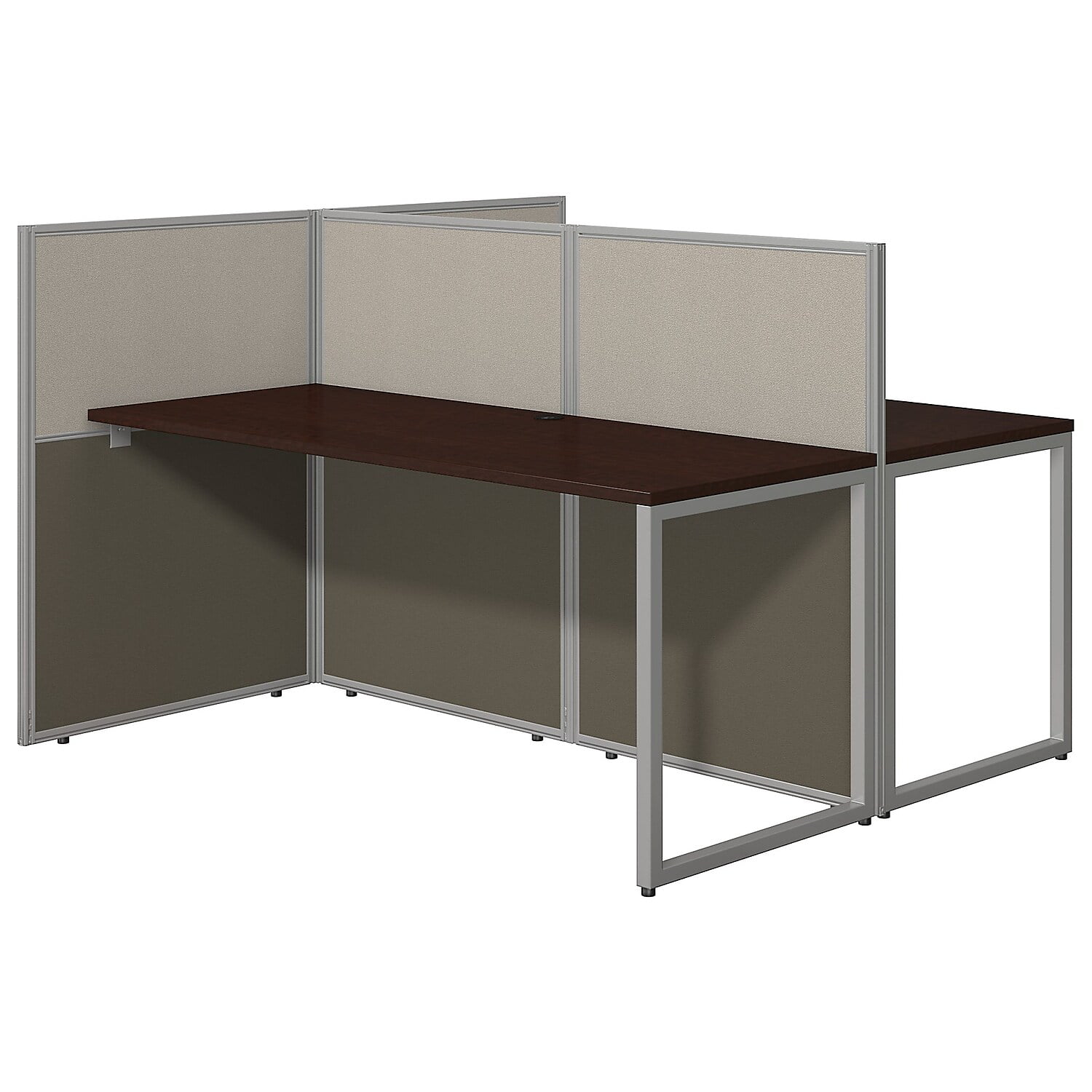 Picture of Bush Business Furniture EOD460MR-03K 60 in. Easy Office Two Person Straight Open Office Desk - Mocha Cherry