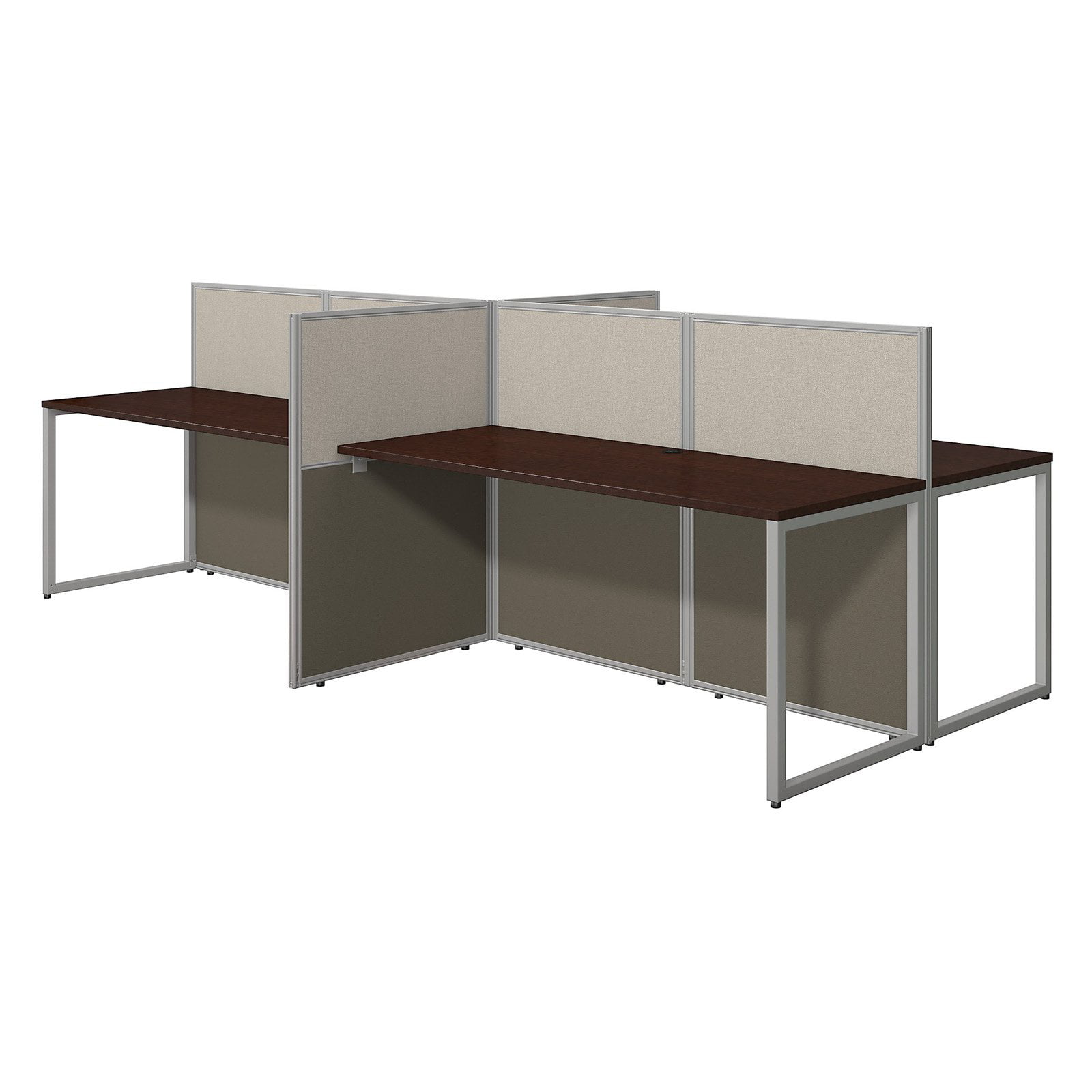 Picture of Bush Business Furniture EOD660MR-03K 60 in. Easy Office 4 Person Straight Desk Open Office - Mocha Cherry