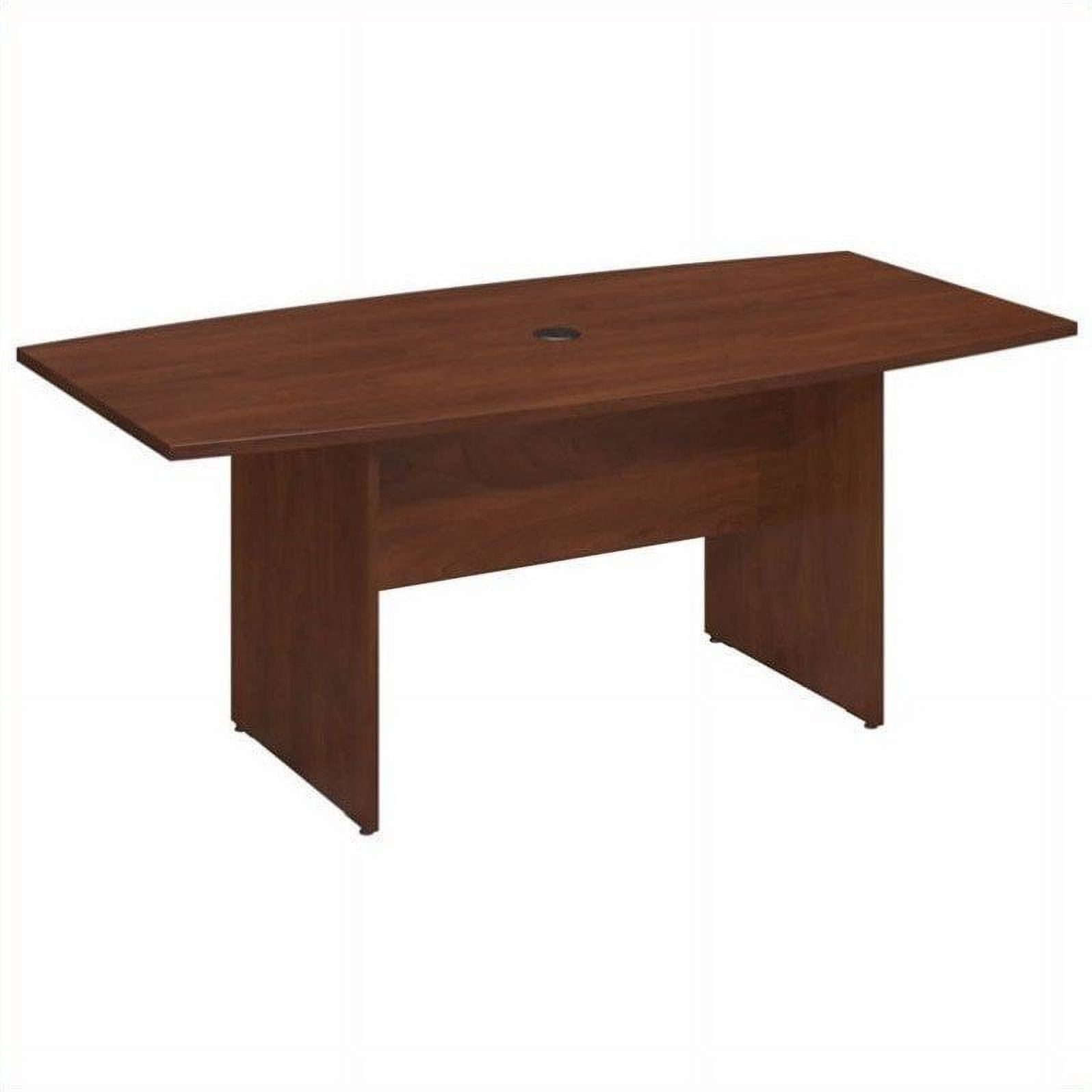 Picture of Bush Business Furniture 99TB7236HC 72 x 36 in. Boat Shaped Conference Table with Wood Base - Hansen Cherry