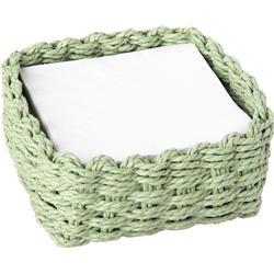 Picture of Boston International NH8029 Paper Cocktail Napkin Woven Caddy&#44; Light Green