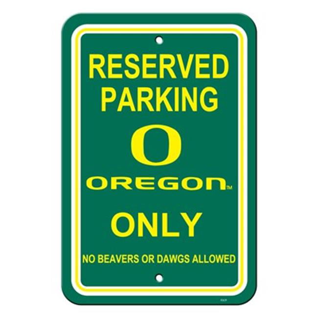 Picture of Fremont Die 50255 12 x 18 in. Oregon Ducks Plastic Parking Sign