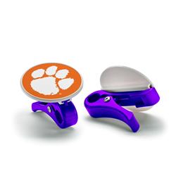 Picture of BSI Products 99425 Clemson Tigers NCAA Sports Clips&#44; Set of 2