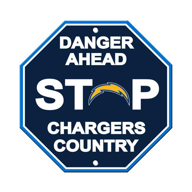 Los Angeles Chargers Plastic Stop Sign