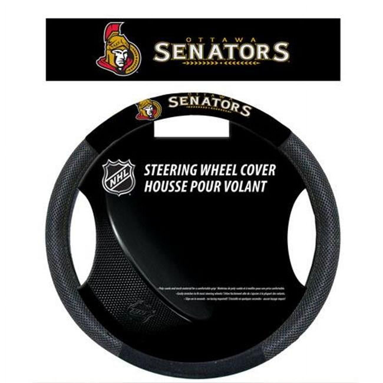 Picture of Fremont Die 88552 NHL Las Vegas Golden Knights Poly Suede Steering Wheel Cover