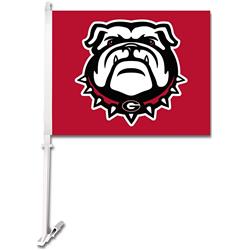 Picture of BSI Products 37407 NCAA Georgia Bulldogs Car Flag&#44; Red