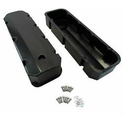 BBC 454 Fabricated Tall Aluminum Valve Cover Short Bolts with Holes, Black Anodized -  Absurdo, AB2205865