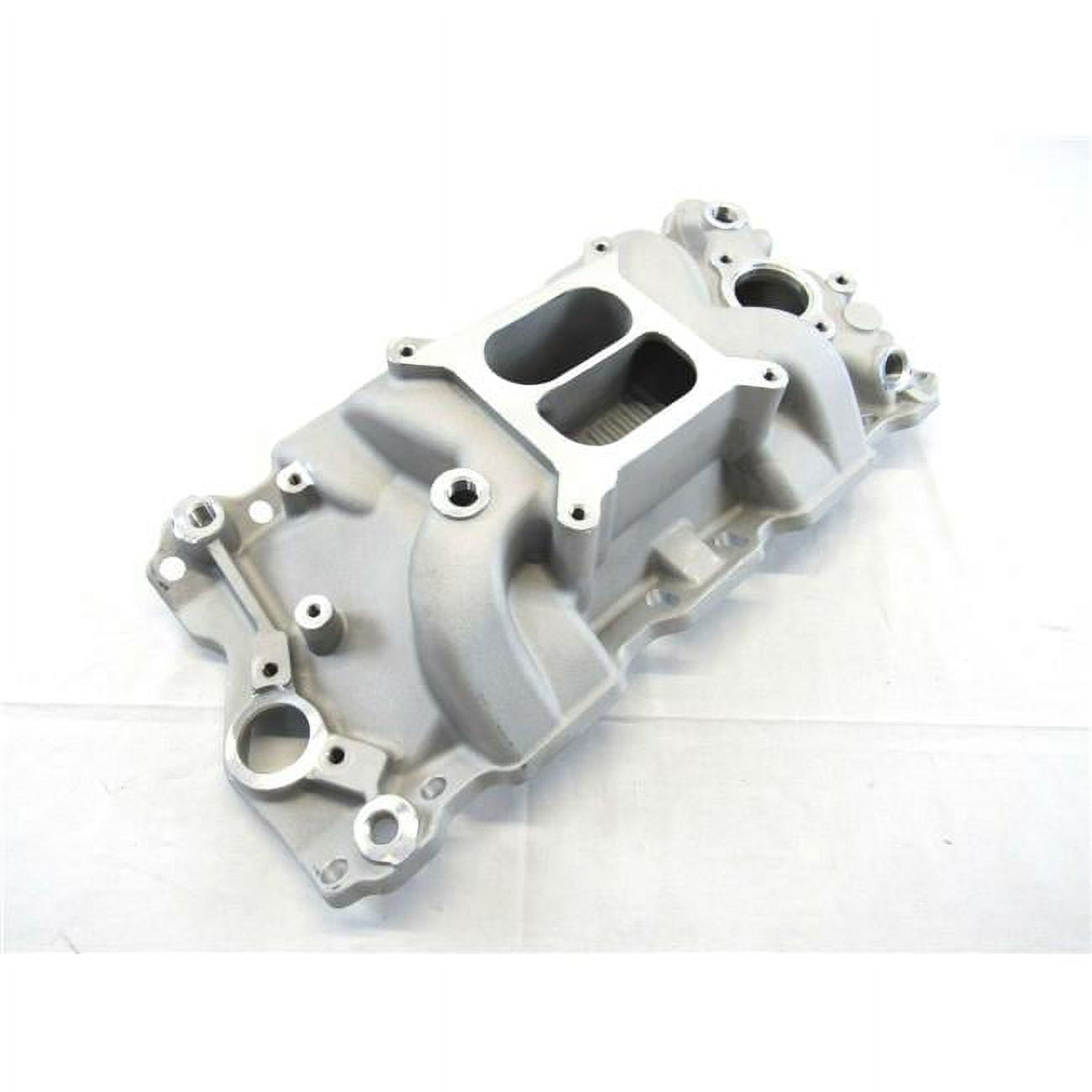 E42404 Qualifier Intake Manifold for 1957-1995 SBC 350, Satin