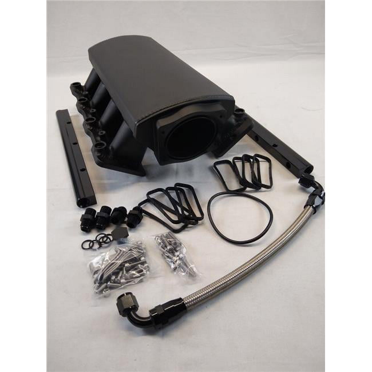 102 mm LS1, LS2 & LS6 Angled Intake Manifold, Black Anodized - 7 in. Height