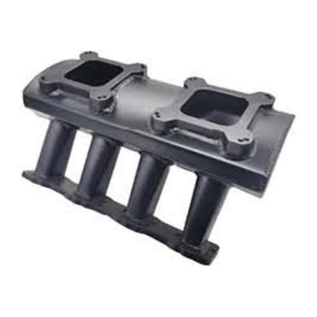 LS3-LS92 EFI Fuel System Dual Carburetors Intake Manifold, Black Anodized