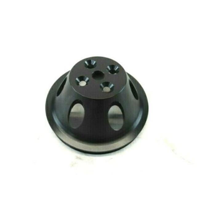 Aluminum Short Water Pump Pulley with Single Groove for 1965-1968 BBC 396-454, Black