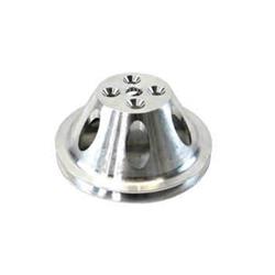 E43051P Aluminum Short Water Pump Pulley with Single Groove for 1965-1968 BBC 396-454, Polished