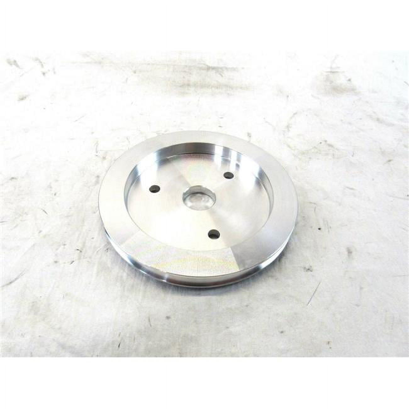 Aluminum Crankshaft Lower Short Water Pump Pulley with Single Groove for 1965-1968 BBC 396-454, Satin
