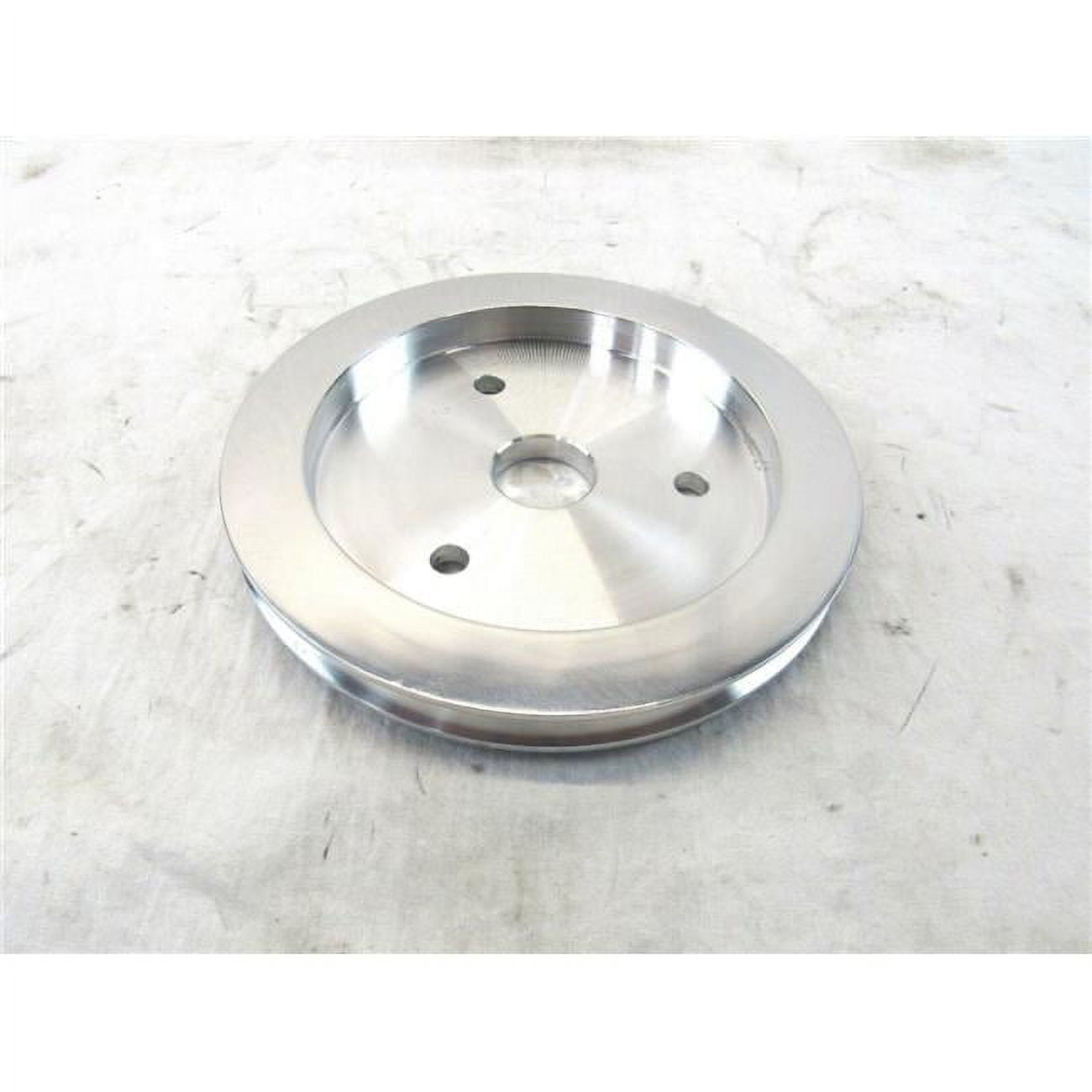 Aluminum Crankshaft Lower Short Water Pump Pulley with Single Groove for 1965-1968 BBC 396-454, Polished