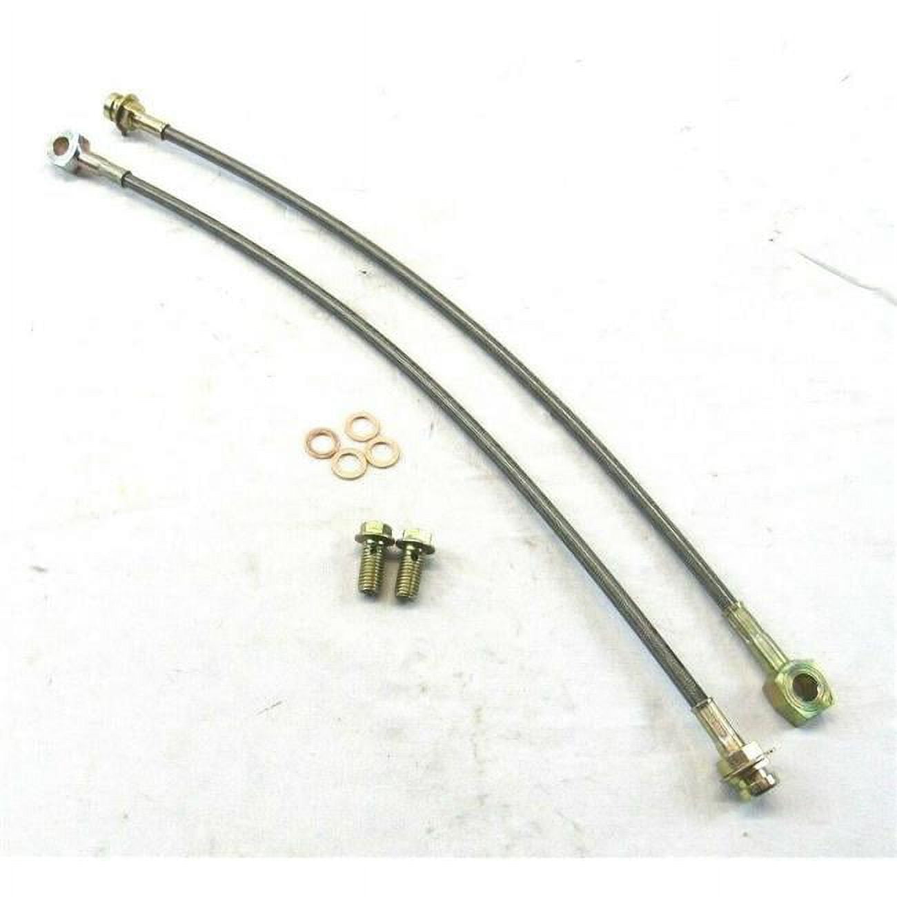 18 in. & 10 mm Banjo Stainless Steel Brake Lines