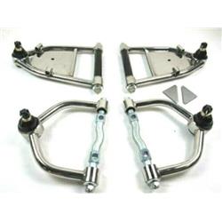 C21004S Mustang II Narrow Style Upper & Lower Control Arm Kit for Air Bag, Stainess Steel