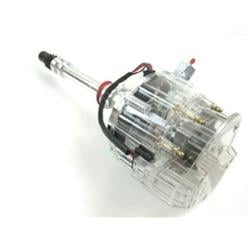 HEI Electronic Distributor Flat Cap with 65K Coil for SBC 350 BBC 454, Clear