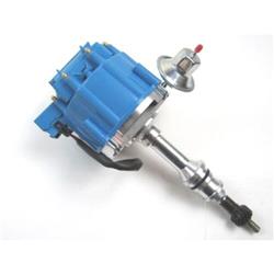 D33105BU SBF Ford Small Block 289 302 HEI Ignition Cap Distributor with 65K Coil, Blue - BPD-3105BU