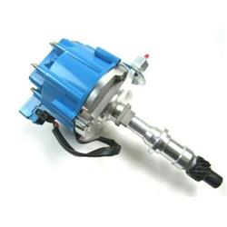 HEI Ignition Distributor Cap with 65K Coil for Pontiac 326-455, Blue