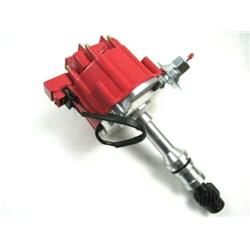 HEI Ignition Distributor Cap with 65K Coil for Oldmobile 400-455, Red