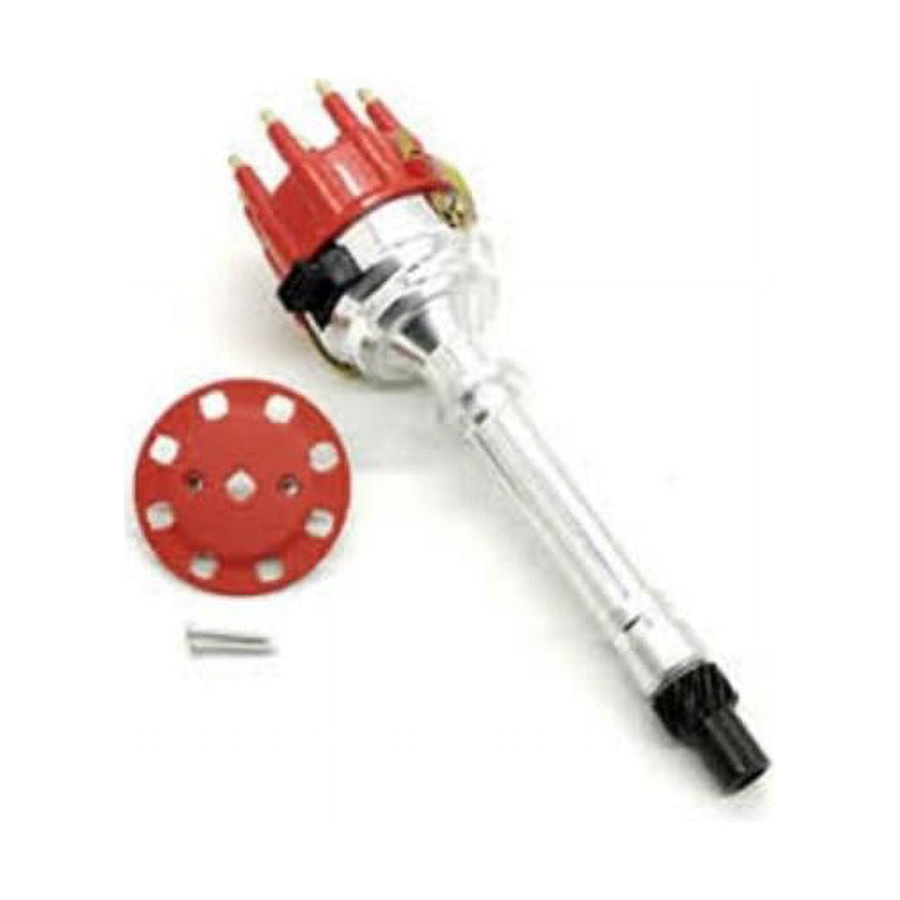 D33181RD Race Pro Billet Ready to Run Electronic Distributor Cap for Chevy SBC 350 BBC 454, Red