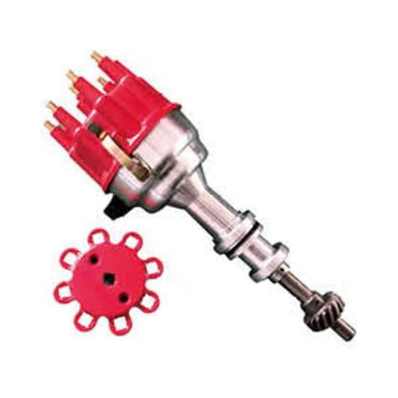 Race Pro Billet Ready to Run Electronic Distributor Cap for Ford 351C, Red