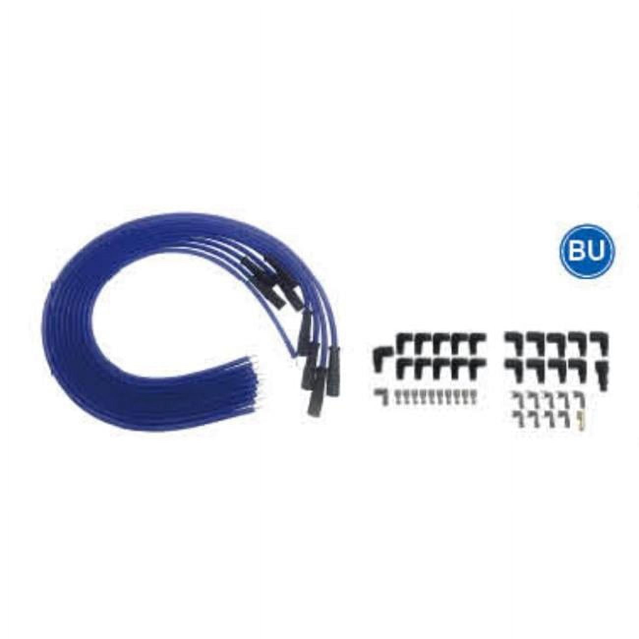 D33201BU 9.5 mm Ignition Straight Boot Spark Plug Wires, Blue