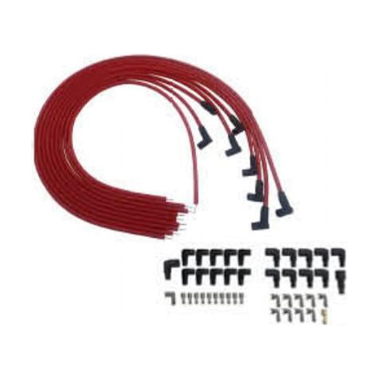 9.5 mm Ignition 90 deg Boot Spark Plug Wires, Red