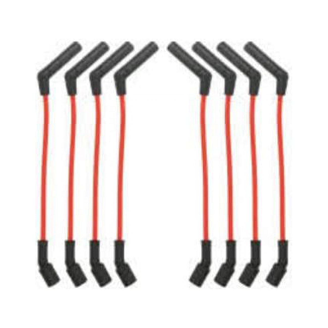 9 in. & 8 mm Spark Plug Wire Set with 135 deg Plug Boots for LS Car, Black