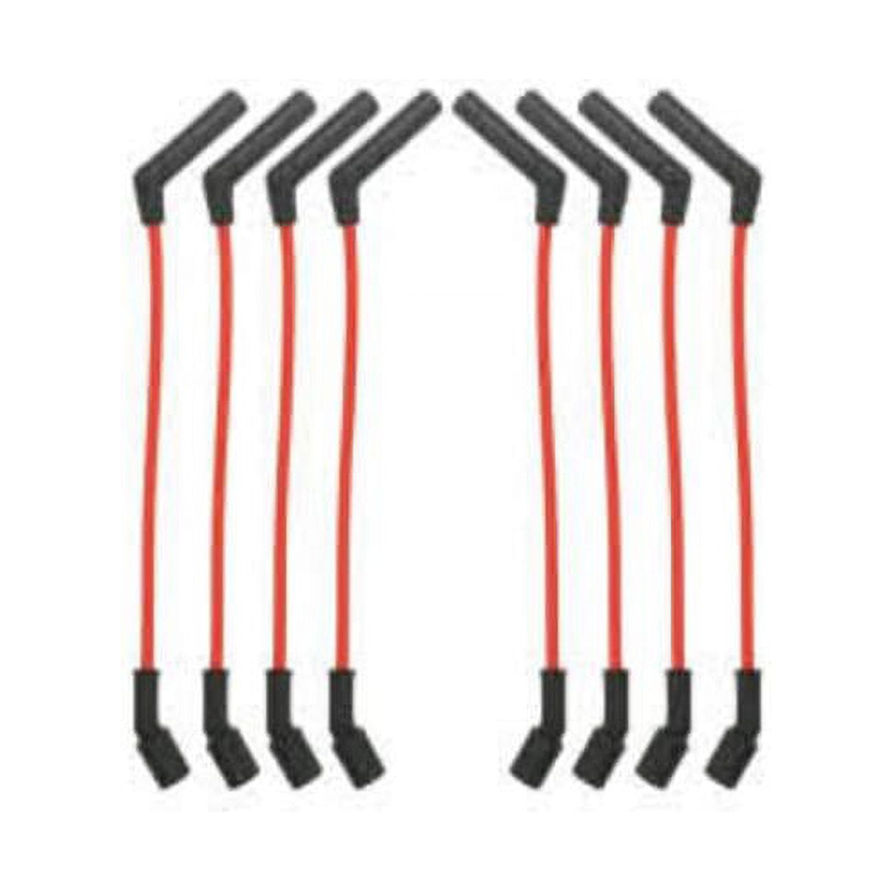 10 in. & 8 mm Spark Plug Wire Set with 135 deg Plug Boots for LS Truck, Black