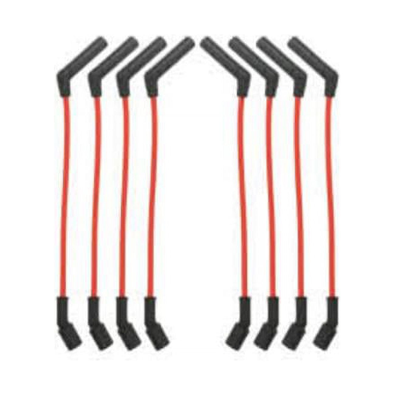 10 in. & 8 mm Spark Plug Wire Set with 135 deg Plug Boots for LS Truck, Red