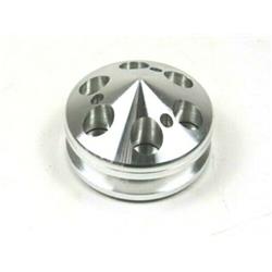 SBC 283-350 Single Groove Aluminum Alternator Pulley, Satin
