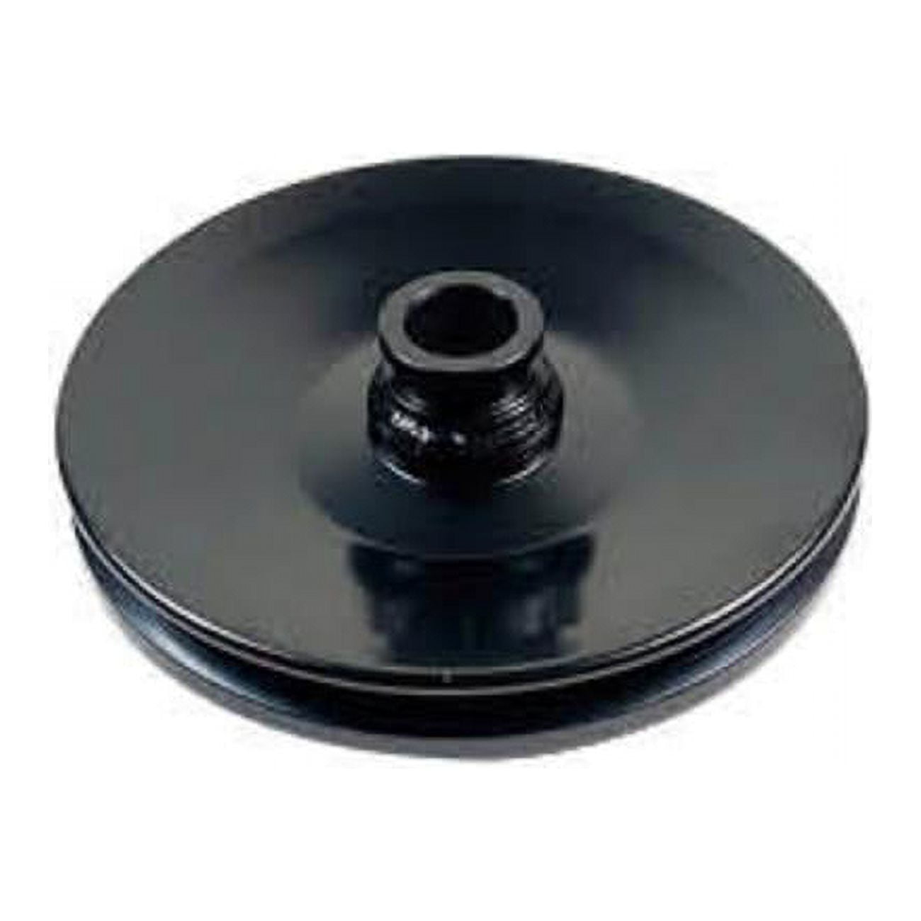 Press on Style GM Single Groove Power Steering Pump Pulley for SBC BBC Chevy 350 454, Black