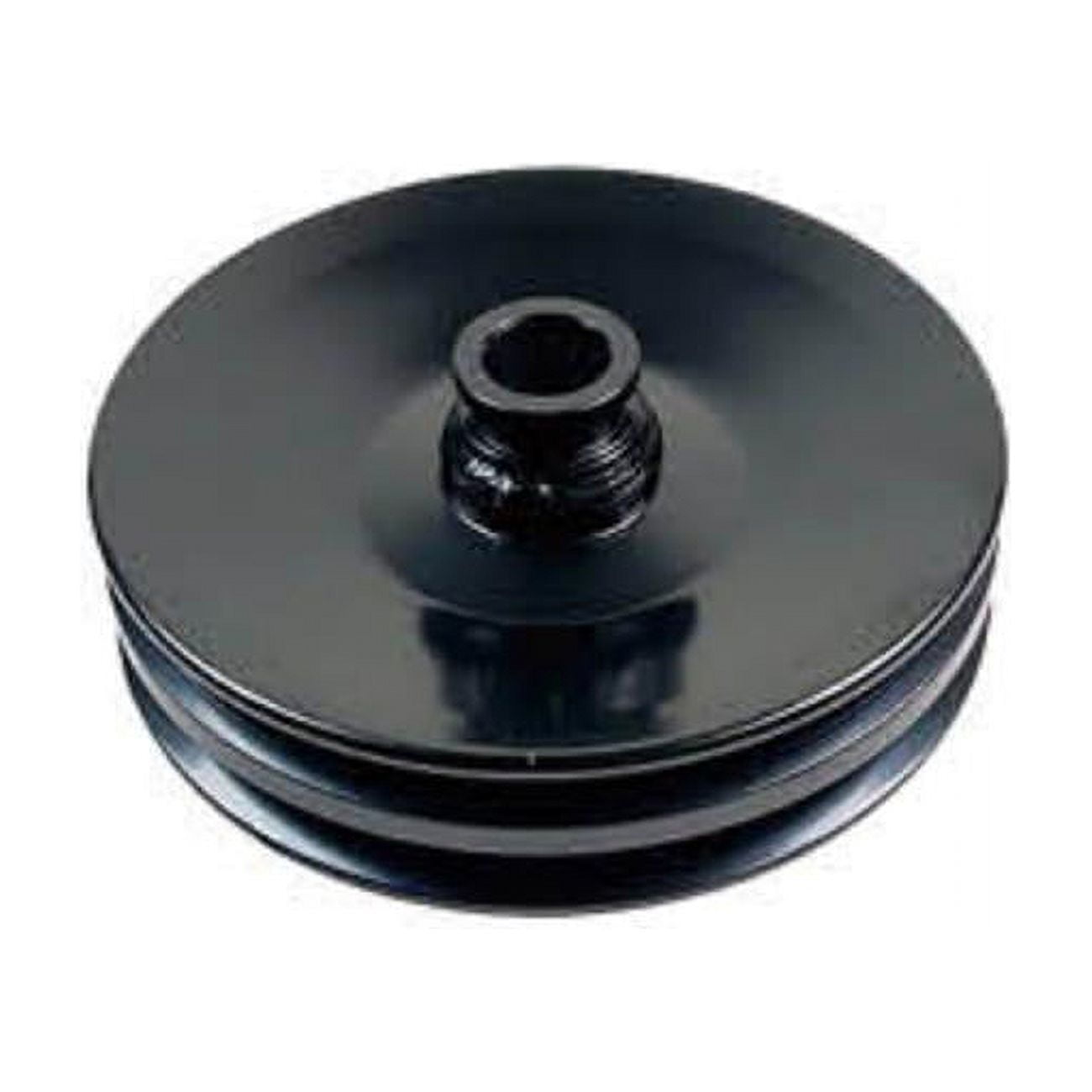 GM Double Groove Power Steering Pump Pulley, Black