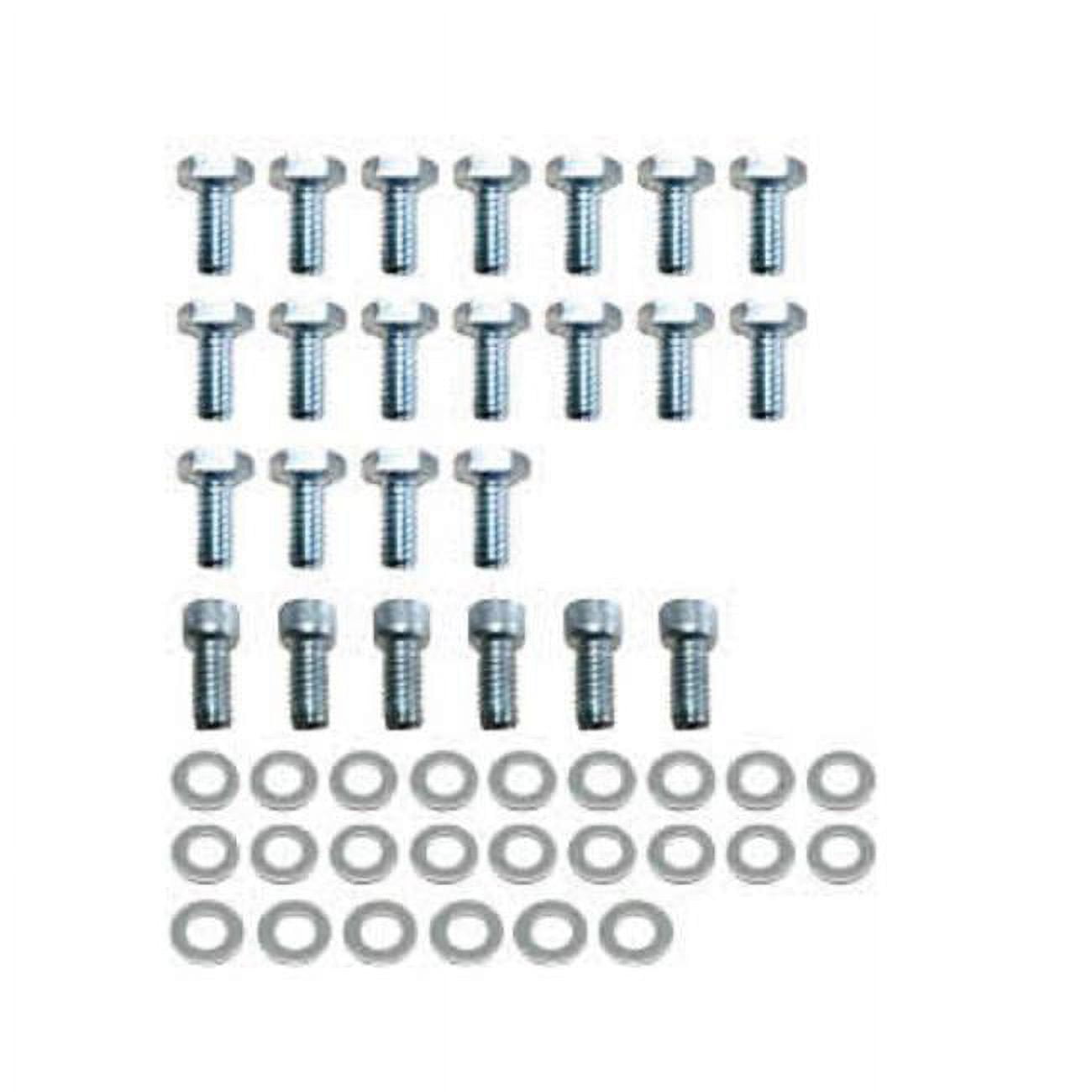0.25-20 x 0.75 & 0.31-18 x 0.75 in. Oil Pan Hardware Kits with Hex Head Bolts for SBF 302-351W, 24 Piece
