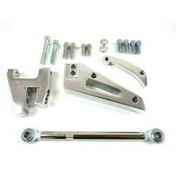 E45601P Chevy SBC 350 Short Water Pump SWP Aluminum Alternator Bracket Kit, Polished