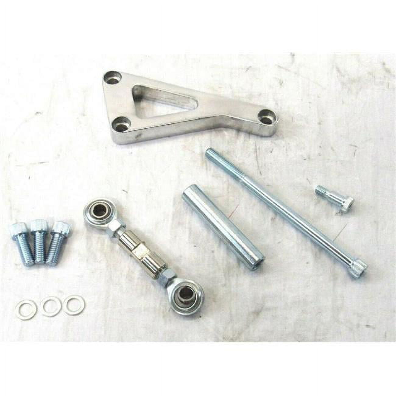 Chevy SBC 350 Long Water Pump LWP Aluminum Alternator Bracket Kit, Polished