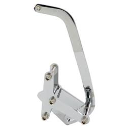 E45603C SBC High Mount Alternator Bracket Short Water Pump, Chrome